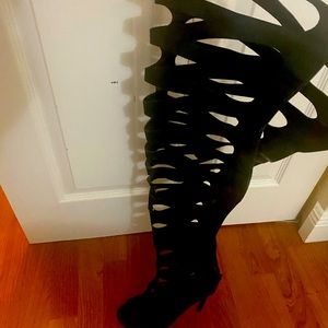 Nasty Gal high boots black 8.5 size